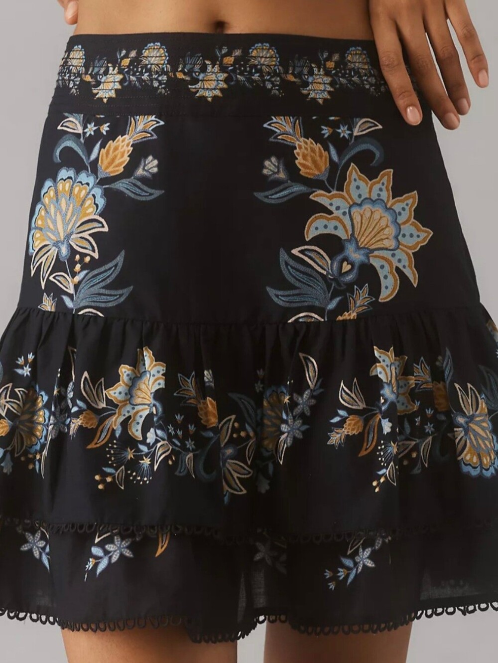 Farm Rio NWT Stitched Garden Mini Skirt Medium